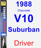 Driver Wiper Blade for 1988 Chevrolet V10 Suburban - Vision Saver