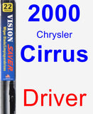 Driver Wiper Blade for 2000 Chrysler Cirrus - Vision Saver