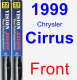 Front Wiper Blade Pack for 1999 Chrysler Cirrus - Vision Saver