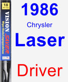 Driver Wiper Blade for 1986 Chrysler Laser - Vision Saver