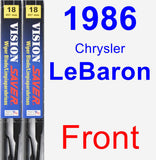 Front Wiper Blade Pack for 1986 Chrysler LeBaron - Vision Saver