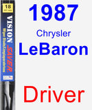 Driver Wiper Blade for 1987 Chrysler LeBaron - Vision Saver