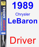 Driver Wiper Blade for 1989 Chrysler LeBaron - Vision Saver