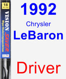 Driver Wiper Blade for 1992 Chrysler LeBaron - Vision Saver