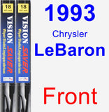 Front Wiper Blade Pack for 1993 Chrysler LeBaron - Vision Saver