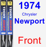 Front Wiper Blade Pack for 1974 Chrysler Newport - Vision Saver