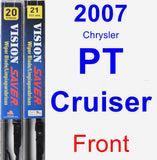 Front Wiper Blade Pack for 2007 Chrysler PT Cruiser - Vision Saver