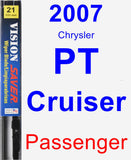 Passenger Wiper Blade for 2007 Chrysler PT Cruiser - Vision Saver