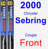 Front Wiper Blade Pack for 2000 Chrysler Sebring - Vision Saver