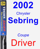 Driver Wiper Blade for 2002 Chrysler Sebring - Vision Saver