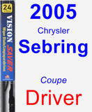 Driver Wiper Blade for 2005 Chrysler Sebring - Vision Saver