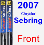 Front Wiper Blade Pack for 2007 Chrysler Sebring - Vision Saver