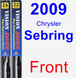 Front Wiper Blade Pack for 2009 Chrysler Sebring - Vision Saver