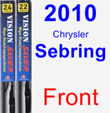 Front Wiper Blade Pack for 2010 Chrysler Sebring - Vision Saver