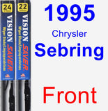 Front Wiper Blade Pack for 1995 Chrysler Sebring - Vision Saver