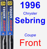 Front Wiper Blade Pack for 1996 Chrysler Sebring - Vision Saver