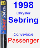 Passenger Wiper Blade for 1998 Chrysler Sebring - Vision Saver