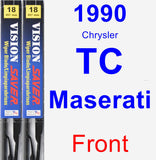 Front Wiper Blade Pack for 1990 Chrysler TC Maserati - Vision Saver