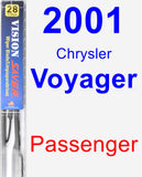Passenger Wiper Blade for 2001 Chrysler Voyager - Vision Saver