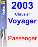 Passenger Wiper Blade for 2003 Chrysler Voyager - Vision Saver