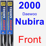 Front Wiper Blade Pack for 2000 Daewoo Nubira - Vision Saver