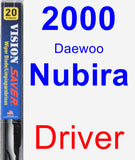 Driver Wiper Blade for 2000 Daewoo Nubira - Vision Saver