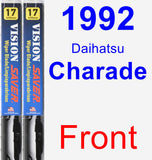 Front Wiper Blade Pack for 1992 Daihatsu Charade - Vision Saver