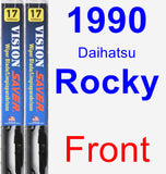 Front Wiper Blade Pack for 1990 Daihatsu Rocky - Vision Saver