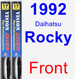 Front Wiper Blade Pack for 1992 Daihatsu Rocky - Vision Saver