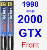 Front Wiper Blade Pack for 1990 Dodge 2000 GTX - Vision Saver