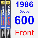 Front Wiper Blade Pack for 1986 Dodge 600 - Vision Saver