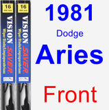 Front Wiper Blade Pack for 1981 Dodge Aries - Vision Saver