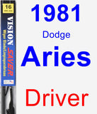 Driver Wiper Blade for 1981 Dodge Aries - Vision Saver