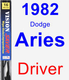 Driver Wiper Blade for 1982 Dodge Aries - Vision Saver