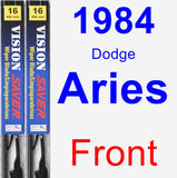 Front Wiper Blade Pack for 1984 Dodge Aries - Vision Saver