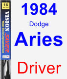 Driver Wiper Blade for 1984 Dodge Aries - Vision Saver