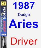 Driver Wiper Blade for 1987 Dodge Aries - Vision Saver