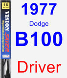 Driver Wiper Blade for 1977 Dodge B100 - Vision Saver