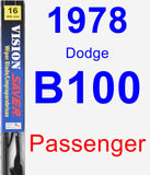 Passenger Wiper Blade for 1978 Dodge B100 - Vision Saver