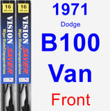 Front Wiper Blade Pack for 1971 Dodge B100 Van - Vision Saver