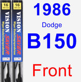 Front Wiper Blade Pack for 1986 Dodge B150 - Vision Saver