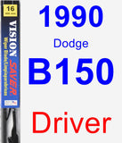 Driver Wiper Blade for 1990 Dodge B150 - Vision Saver