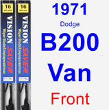 Front Wiper Blade Pack for 1971 Dodge B200 Van - Vision Saver