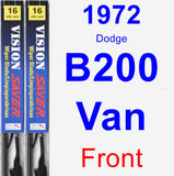 Front Wiper Blade Pack for 1972 Dodge B200 Van - Vision Saver