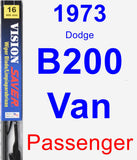 Passenger Wiper Blade for 1973 Dodge B200 Van - Vision Saver