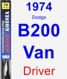 Driver Wiper Blade for 1974 Dodge B200 Van - Vision Saver