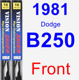 Front Wiper Blade Pack for 1981 Dodge B250 - Vision Saver