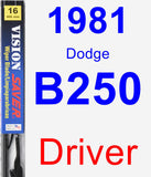 Driver Wiper Blade for 1981 Dodge B250 - Vision Saver