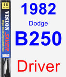 Driver Wiper Blade for 1982 Dodge B250 - Vision Saver