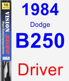 Driver Wiper Blade for 1984 Dodge B250 - Vision Saver